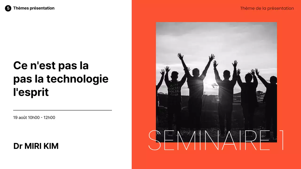 Haut-parleur moderne en orange, noir et blanc