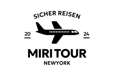 Reise-Werbelogo mit einem Flugzeug