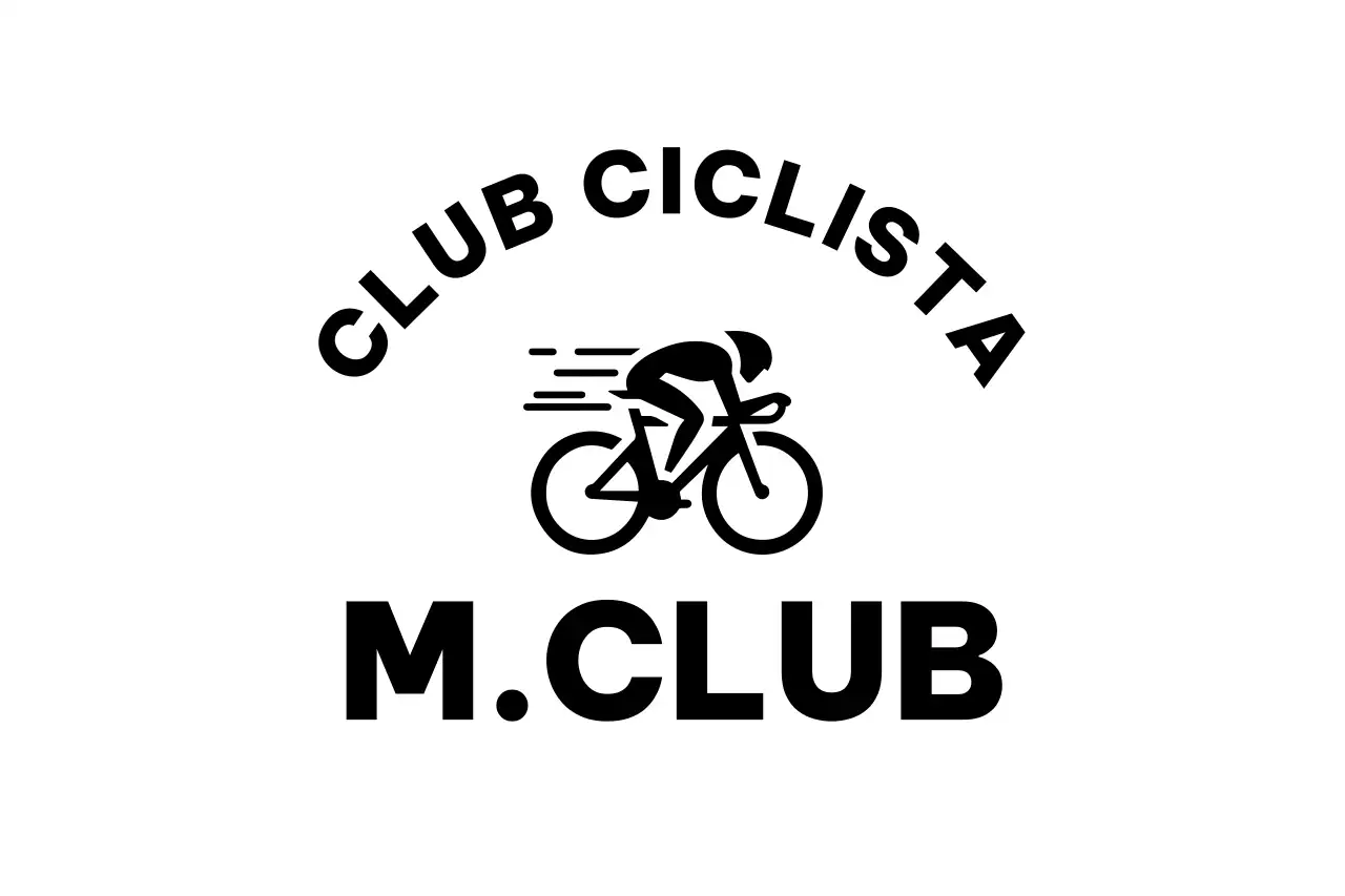 Un club sencillo con una ilustración de una bicicleta de carreras
