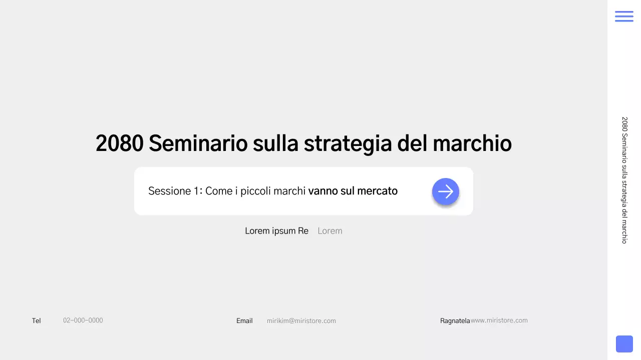 Un semplice primer per la strategia del marchio in blu e grigio