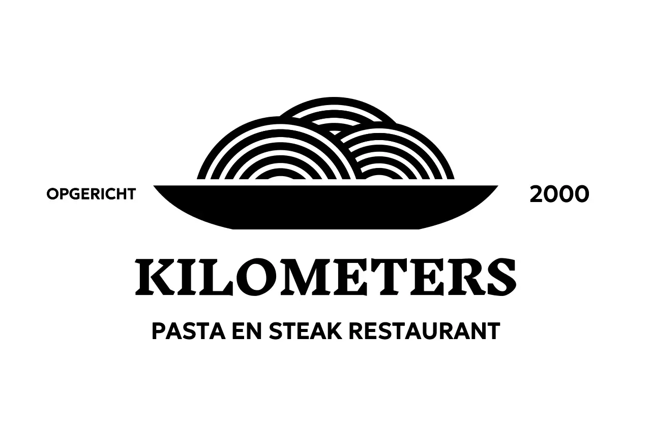 Restaurantlogo's met minimalistische pictogrammen