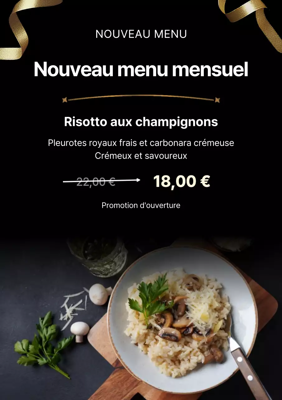 Une collection de tableaux de menus de restaurants branchés en bleu clair