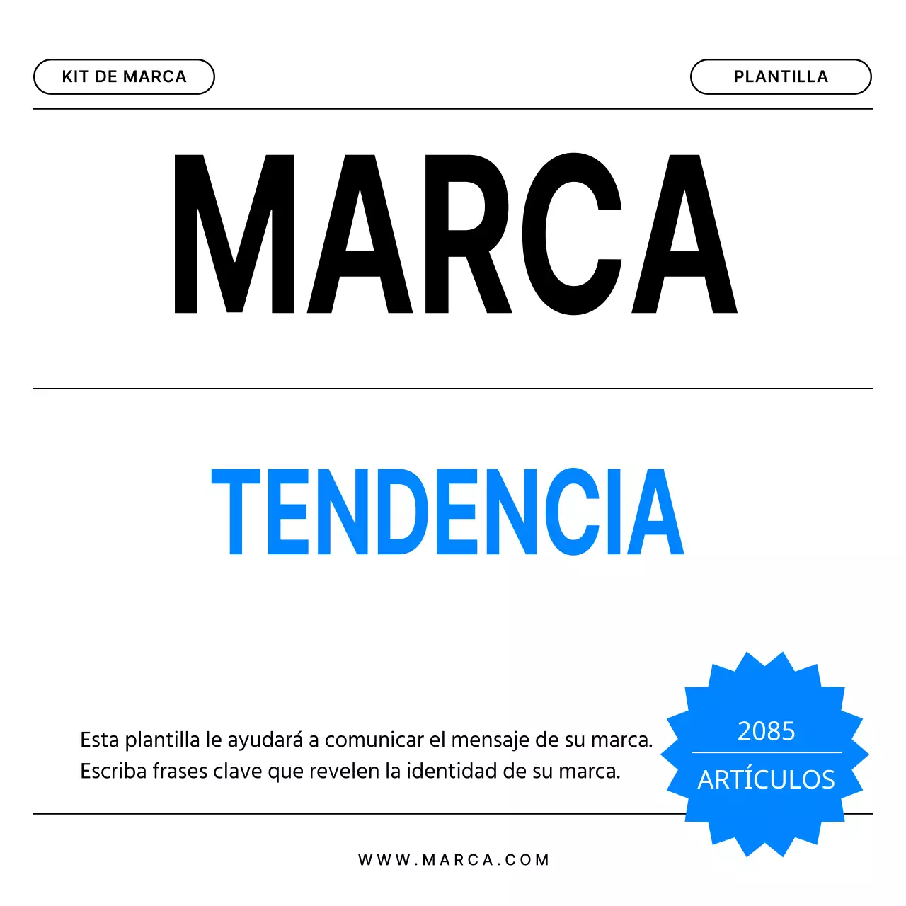 Promueva una marca moderna en negro y azul