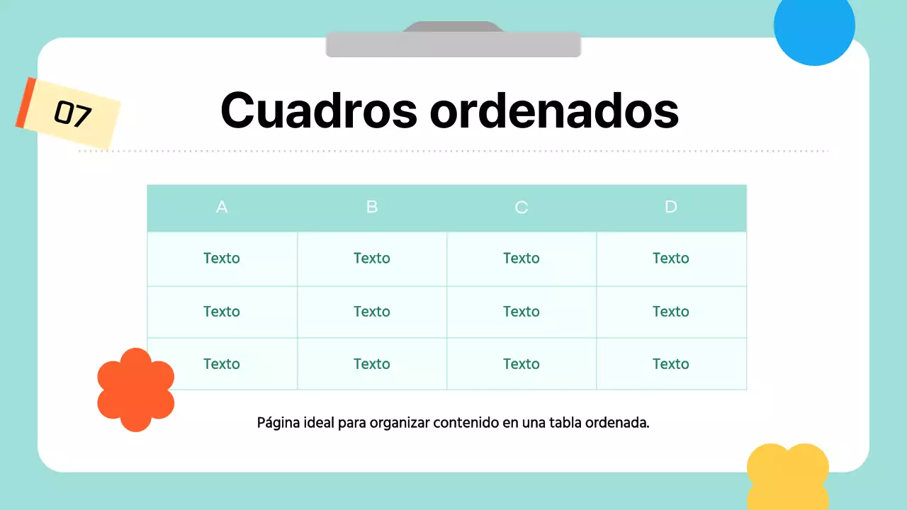 Una sencilla y bonita guía en azul claro y blanco