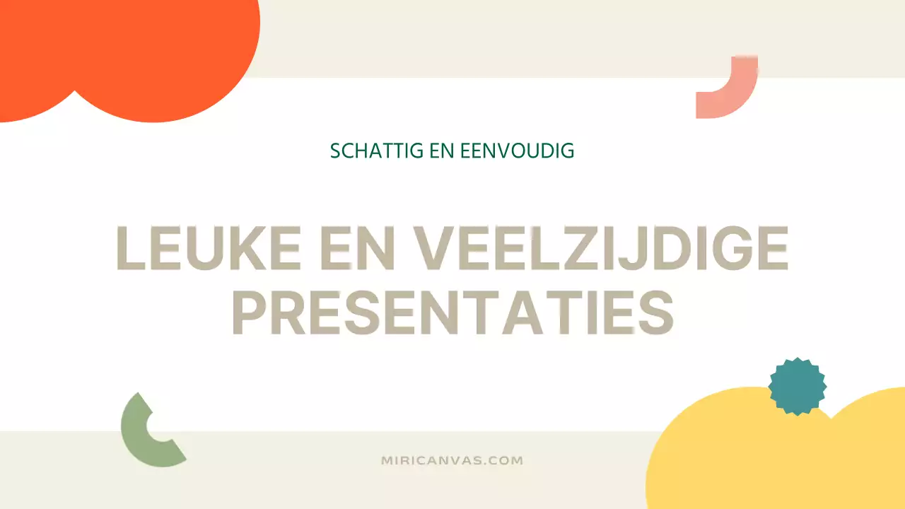 Kitscherige standaard lay-outpresentatie in oranje en geel