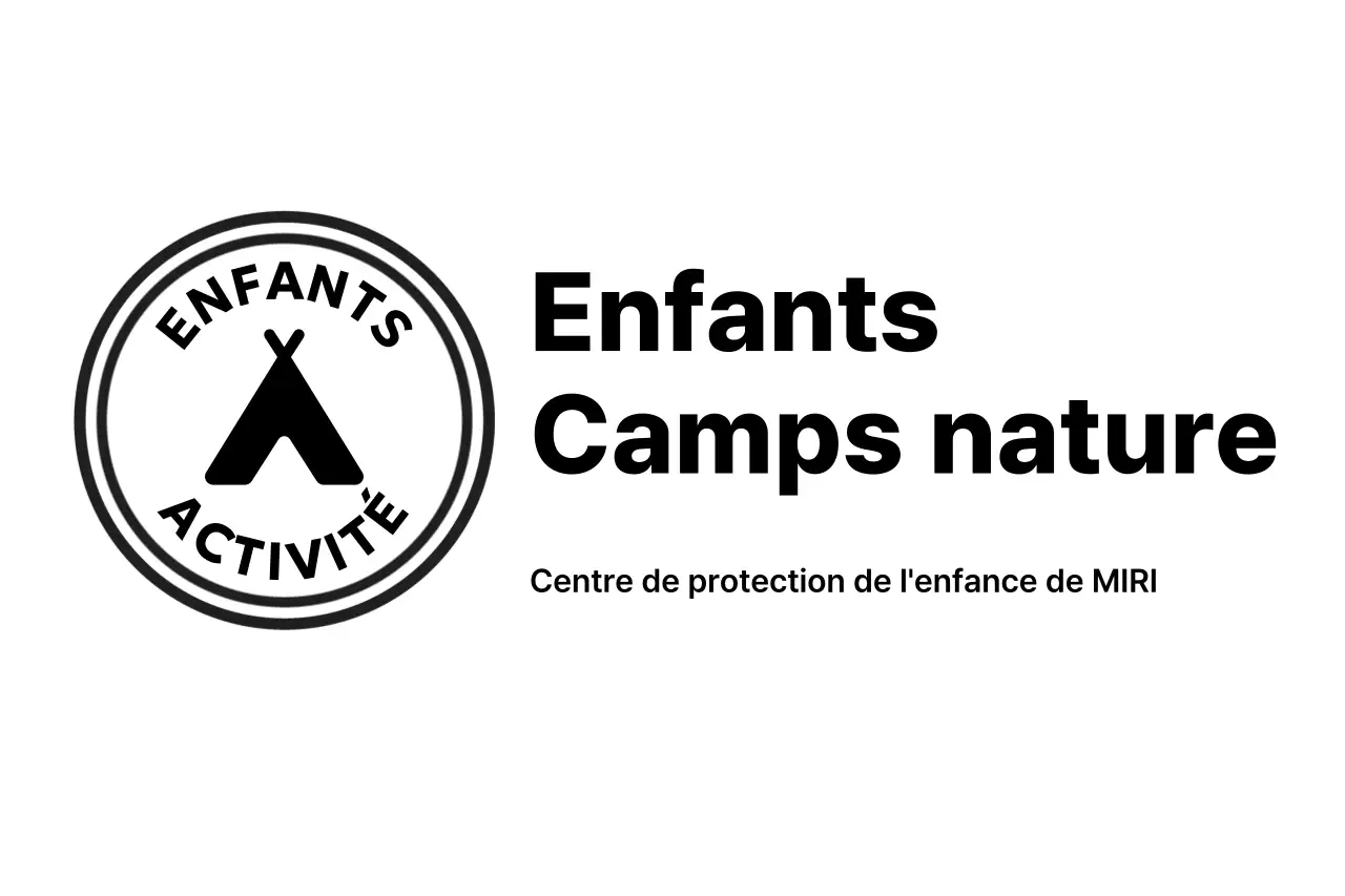 Logo minimaliste d'un camp de découverte de la nature