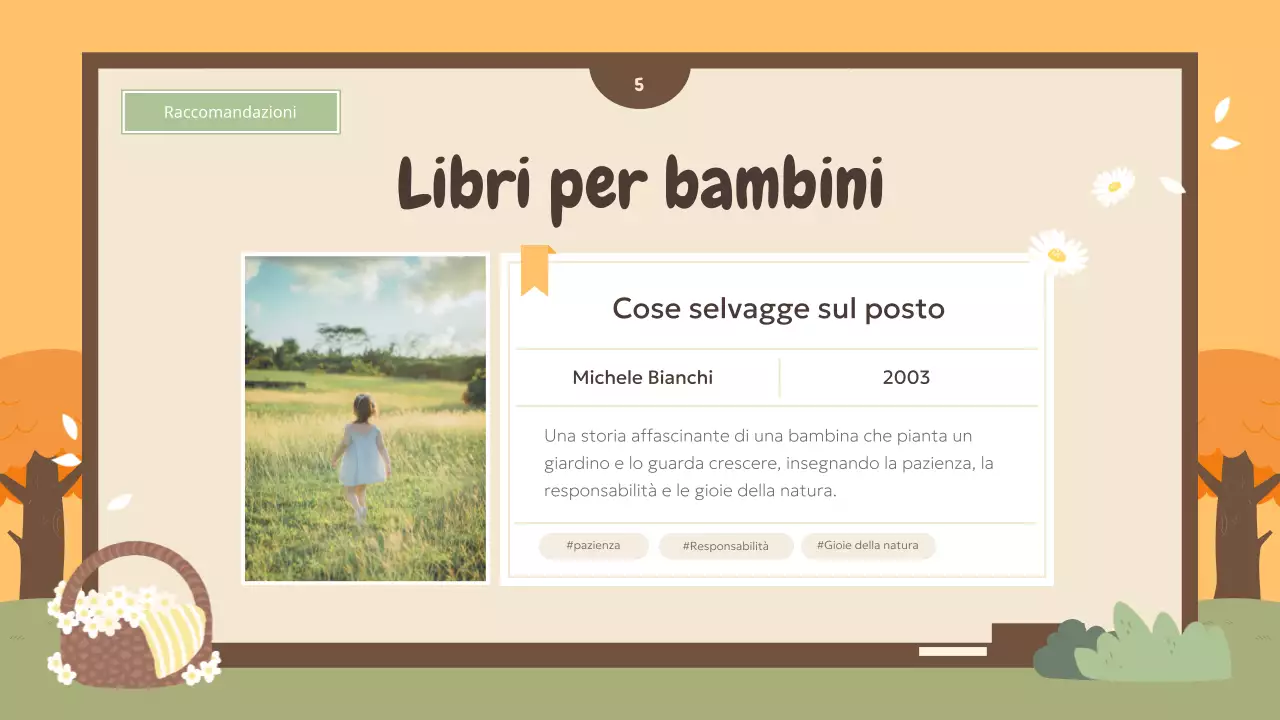 Una selezione di libri autunnali consigliati in arancione e verde