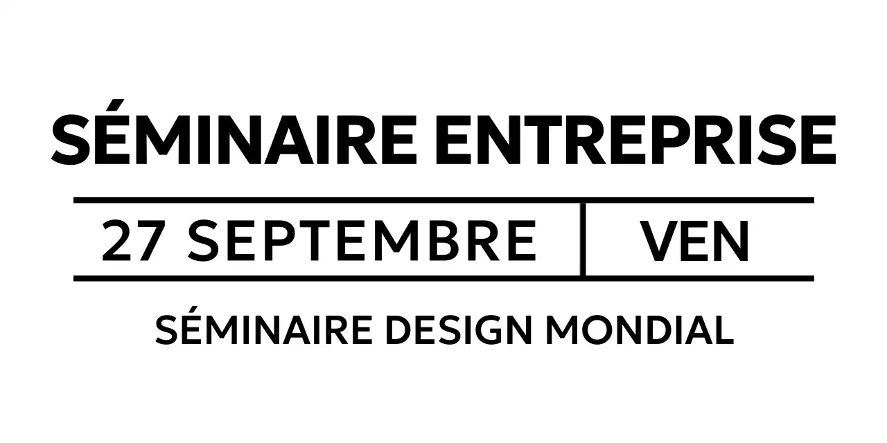 Promouvoir les séminaires d'entreprise avec un look épuré