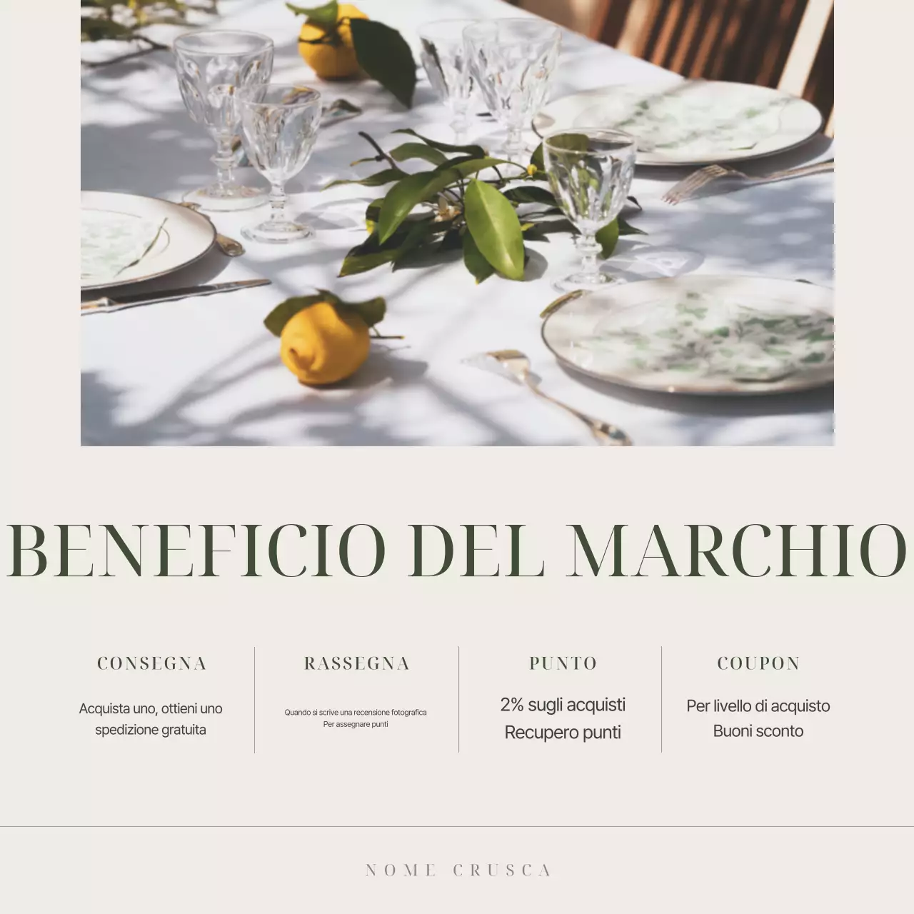 Commercializzazione di un marchio di stoviglie semplici in avorio