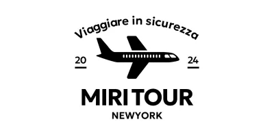 Logo promozionale di viaggio con aereo