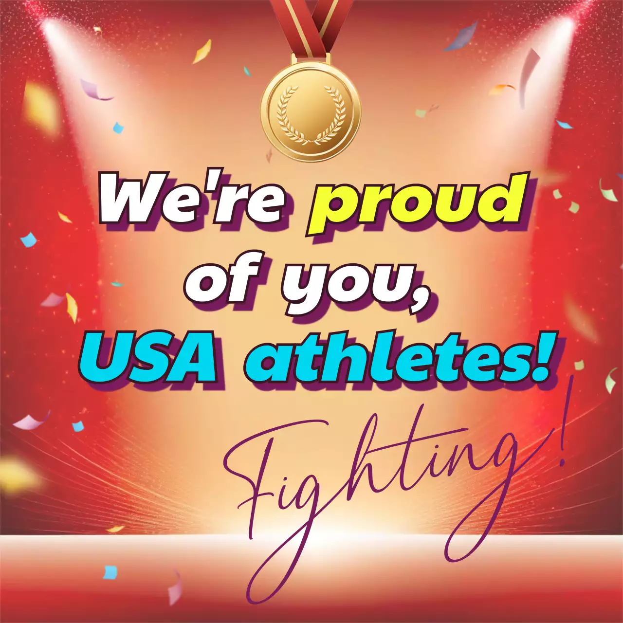 Red Bold Athletes Announcement Social Media Post