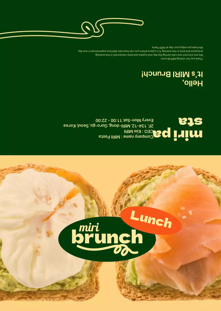Tentang menu brunch yang apik dengan warna hijau dan gading