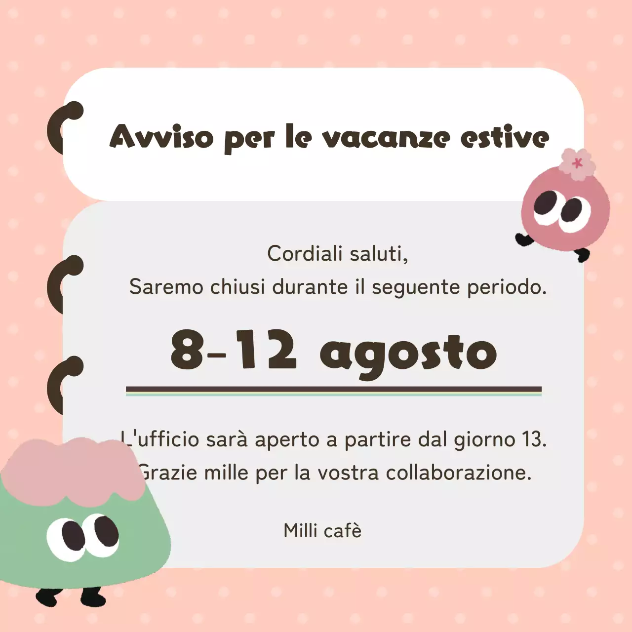 Vacanze estive in rosa e marrone