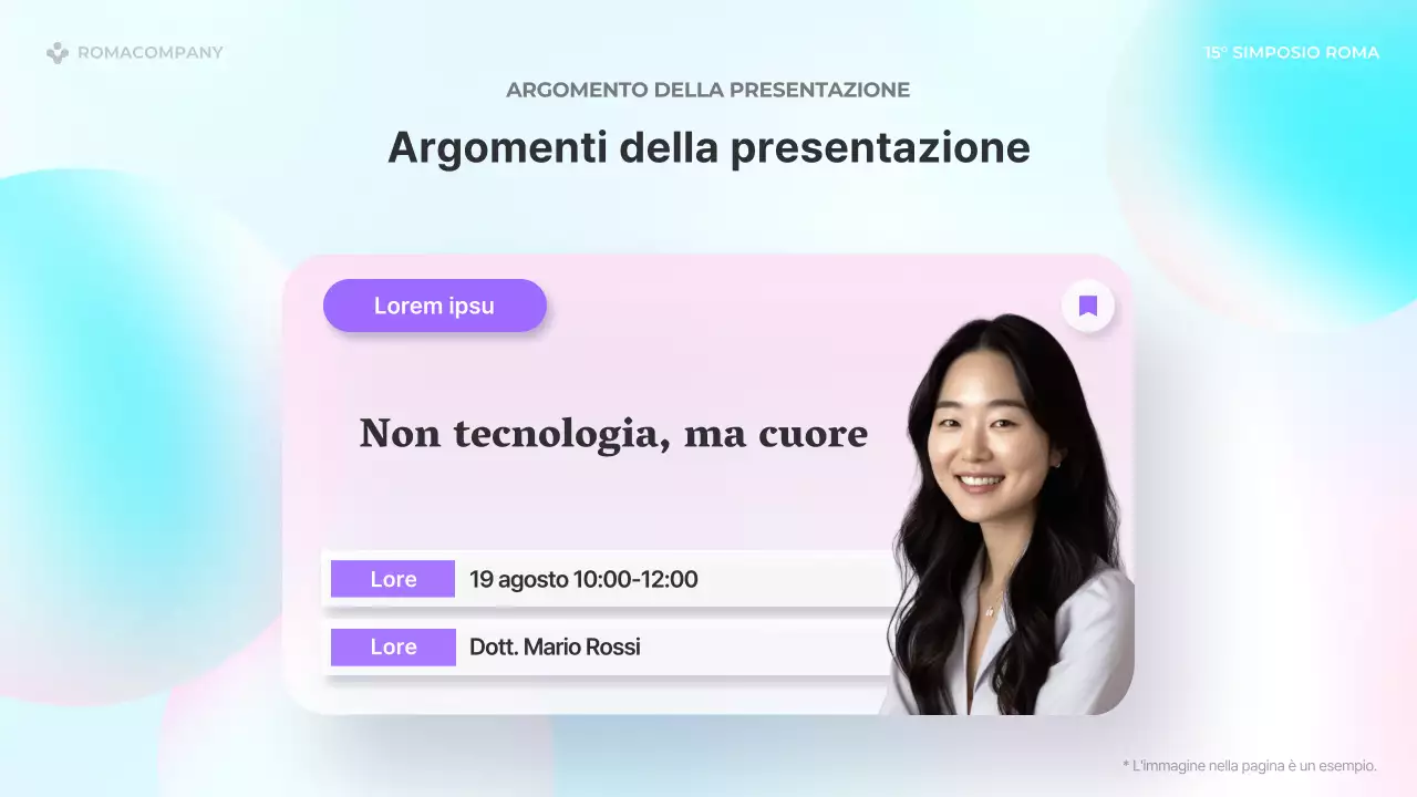 Presentazioni per diffusori di tendenza in azzurro e rosa