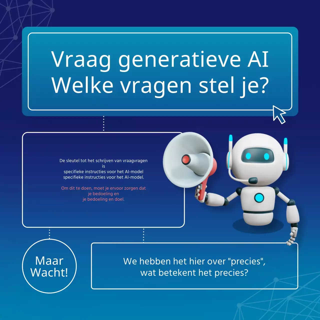 Bevorder blauw en neon, AI-prompts met cybergevoel