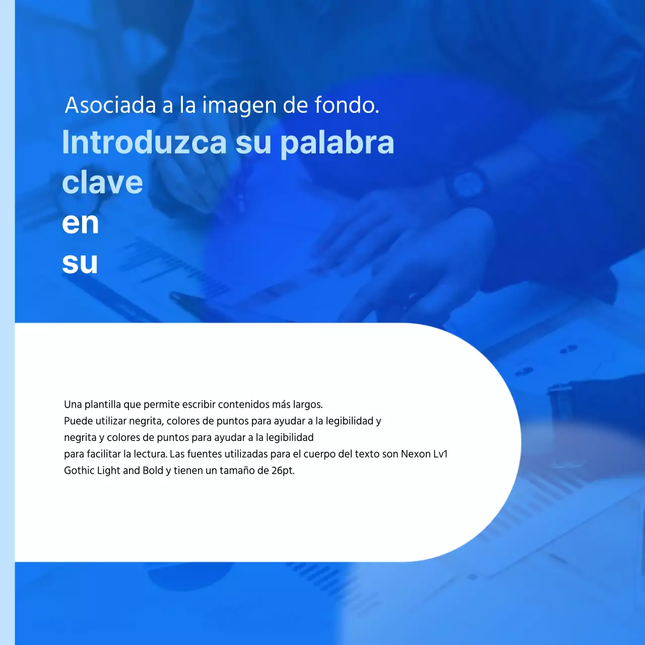 Un sencillo boletín empresarial en azul y blanco
