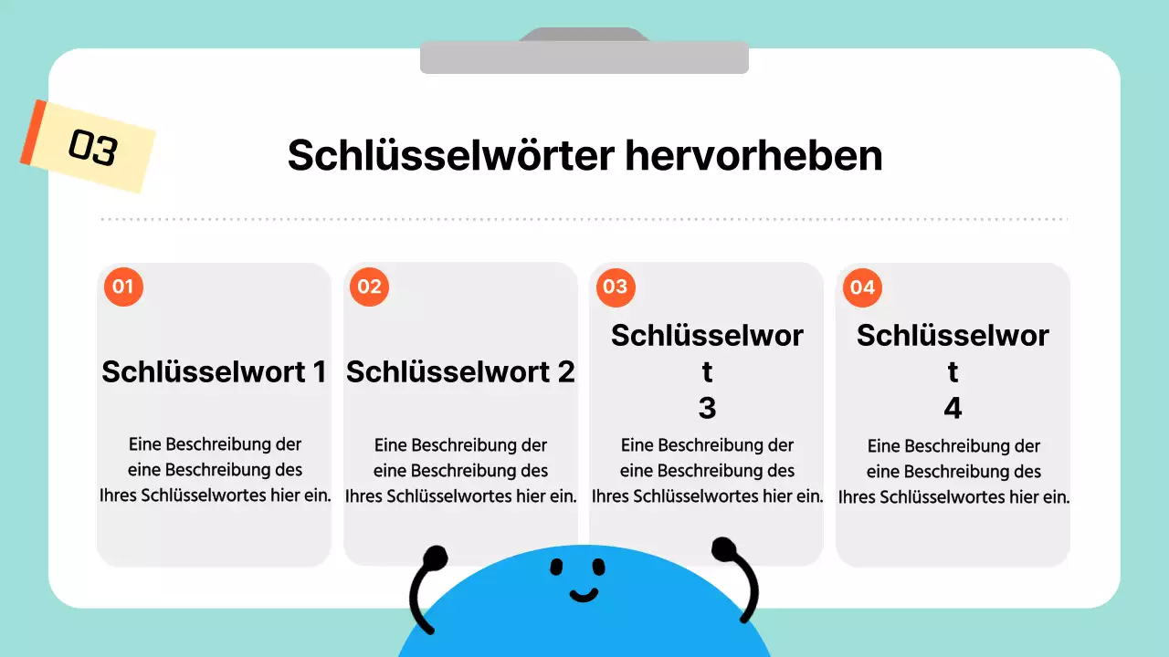 Ein einfacher, niedlicher Leitfaden in Hellblau und Weiß