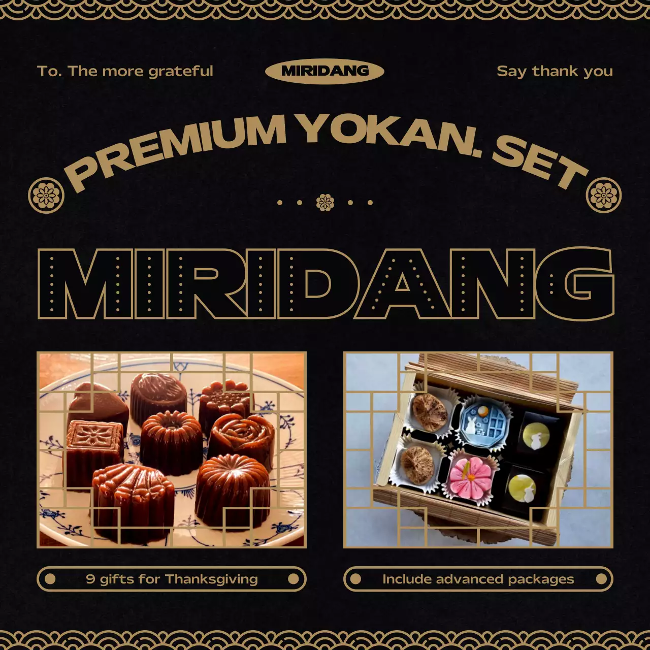 Black Elegant Sweets Promotion Social Media Post