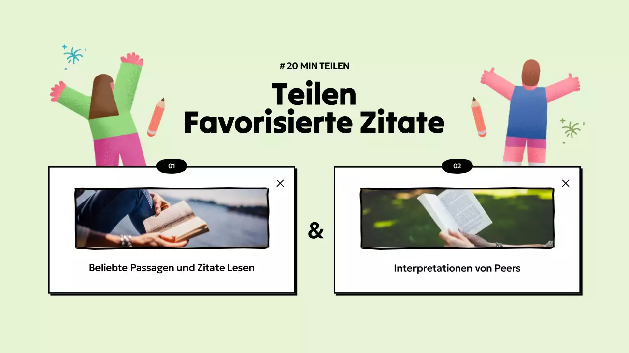 Einfache Buchklubpräsentation in Hellblau und Gelb