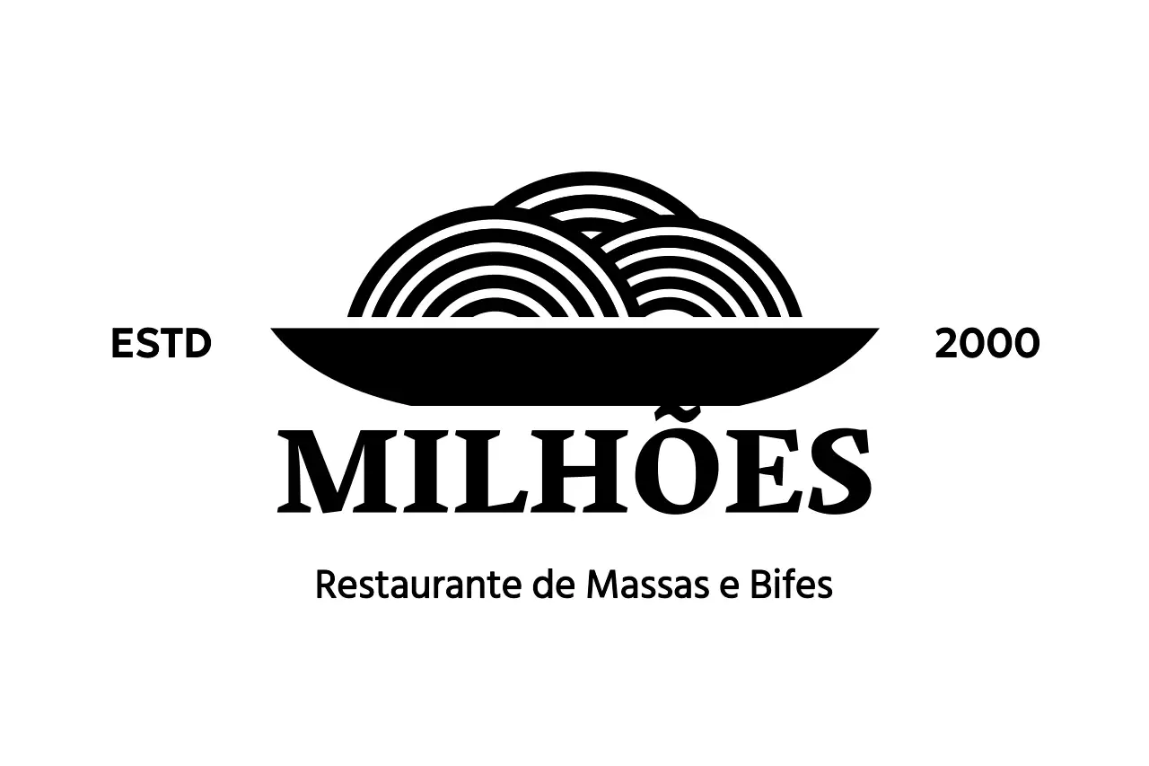 Logótipos de restaurantes com ícones minimalistas