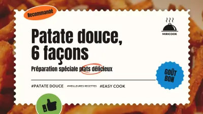 A propos de cette recette simple de patates douces en ivoire et orange