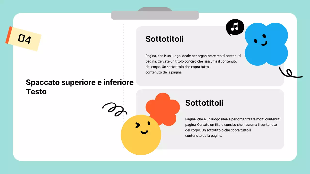 Una guida semplice e carina in azzurro e bianco