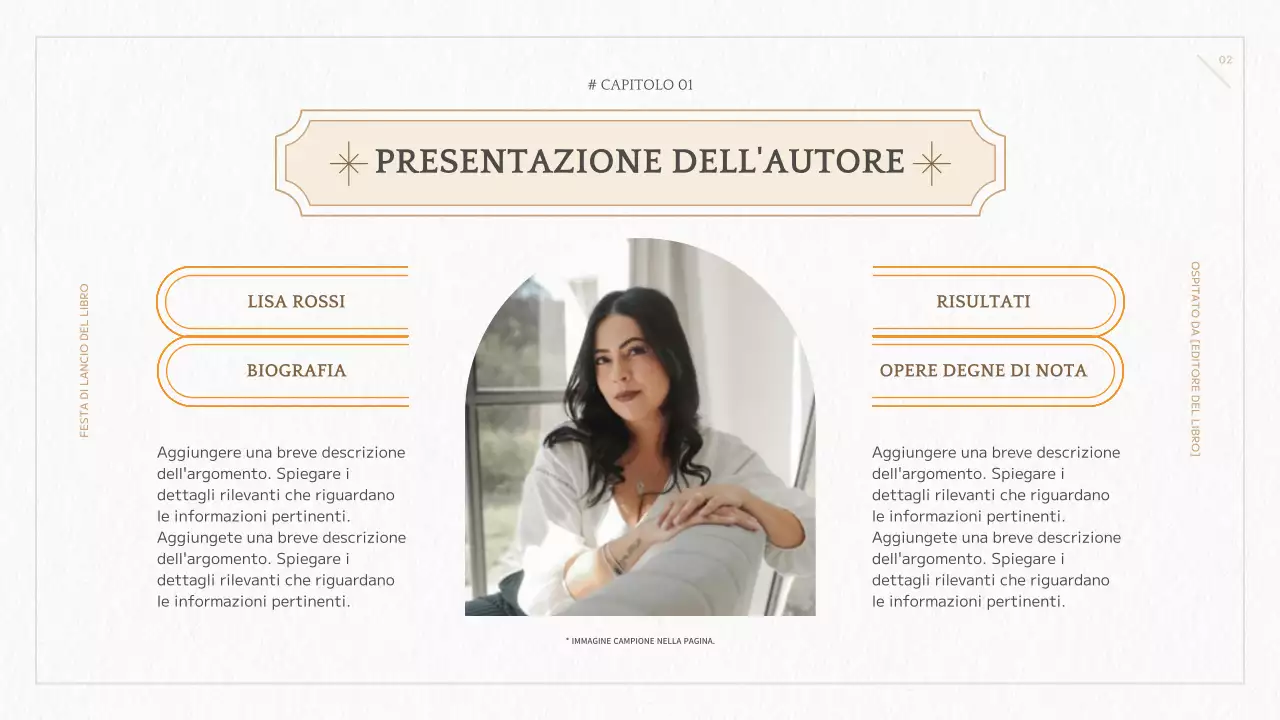 Presentazione del nuovo libro geometrico giallo e avorio