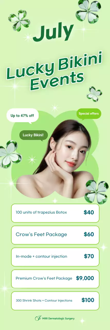 Bright and cheerful dermatoplasty event and procedure banners