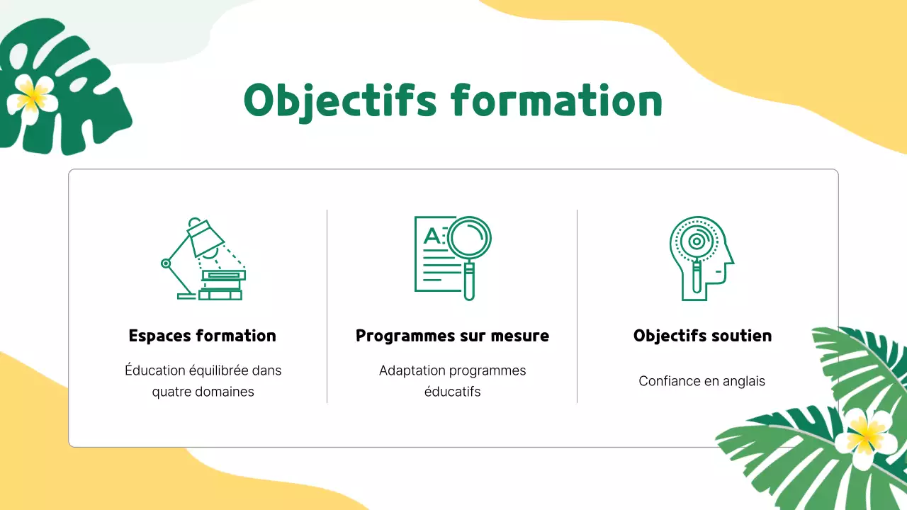 Promouvoir les vacances scolaires spéciales jaunes et vertes