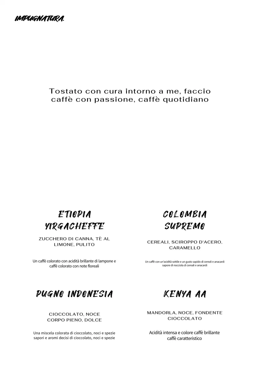 Biglietto promozionale per caffè in bianco e nero di ispirazione vintage