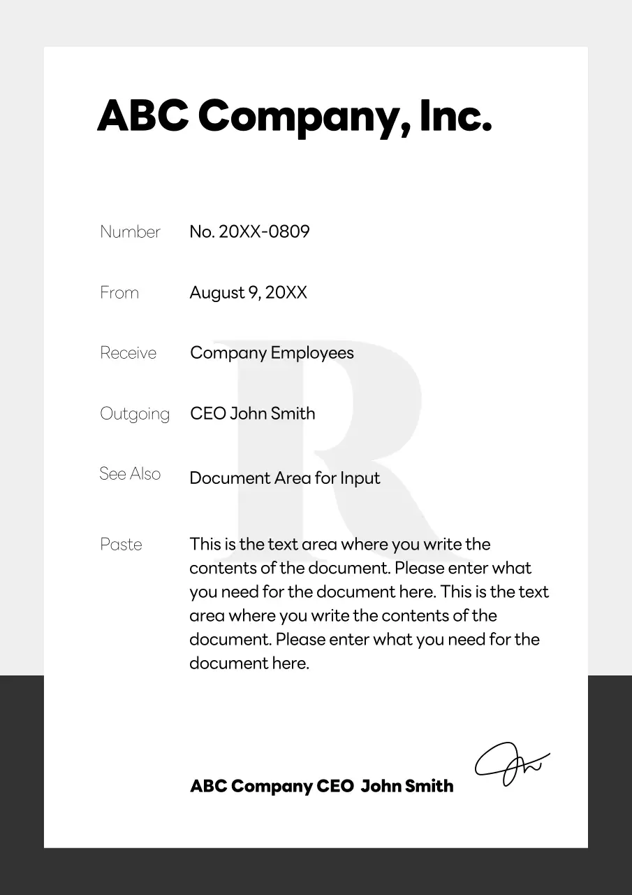 Black Modern Office Document