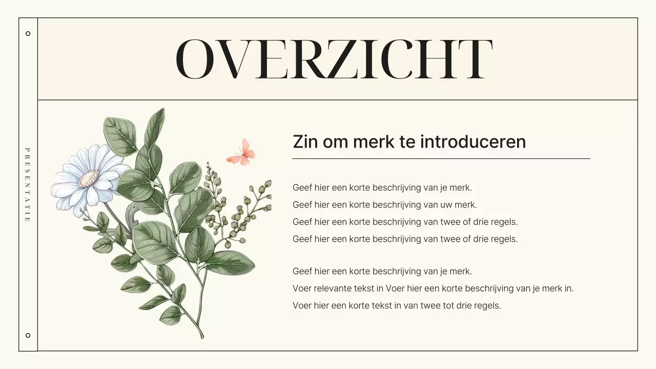 Een merkintroductie van het ivoorkleurige, luxueuze merk Botanic Flowers