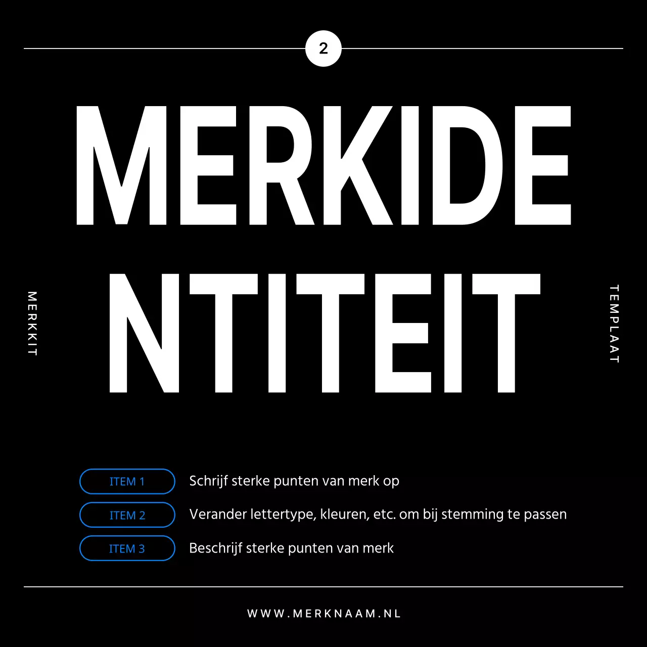 Promoot een modern merk in zwart en blauw