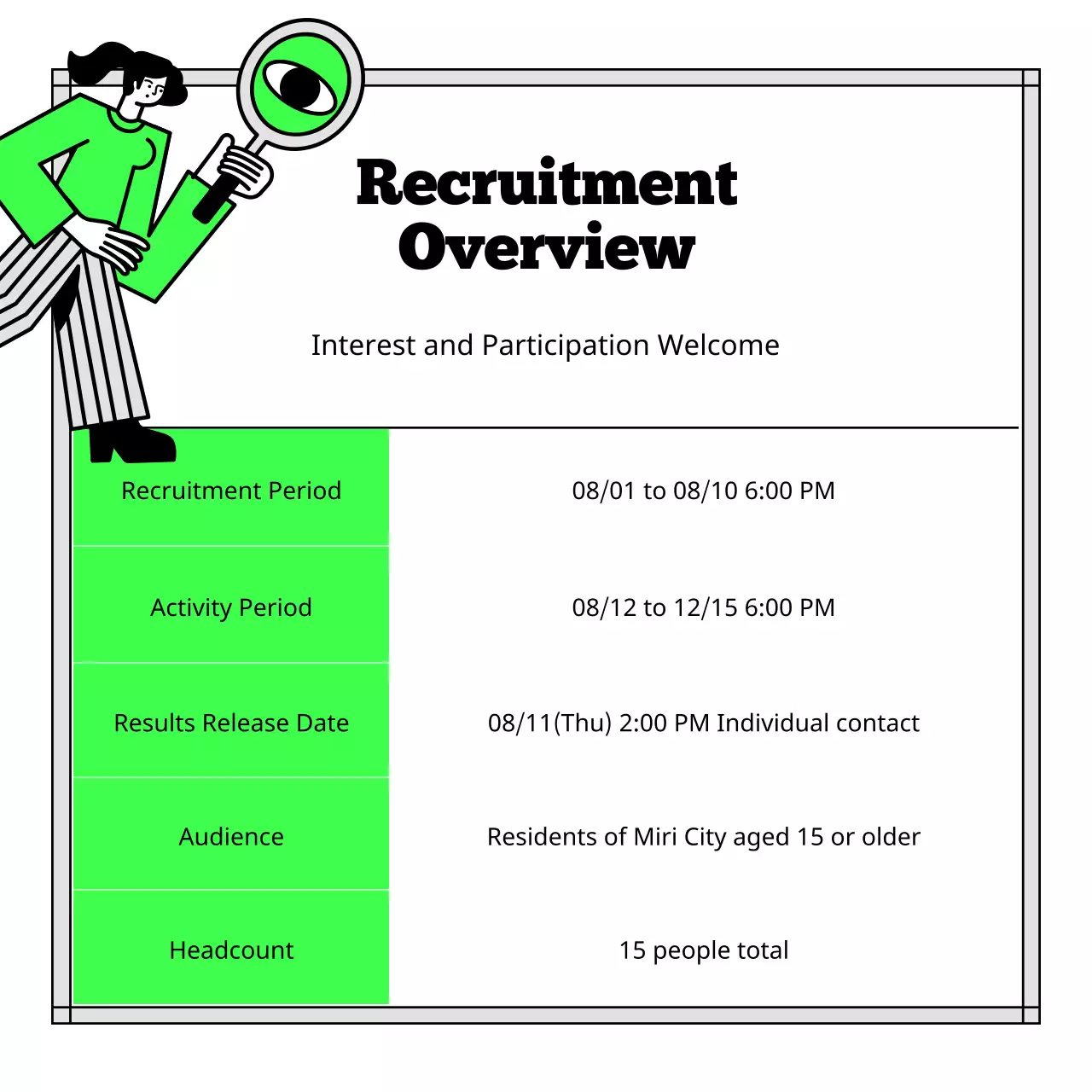 Green Modern Recruitment Notice Instagram Carousel