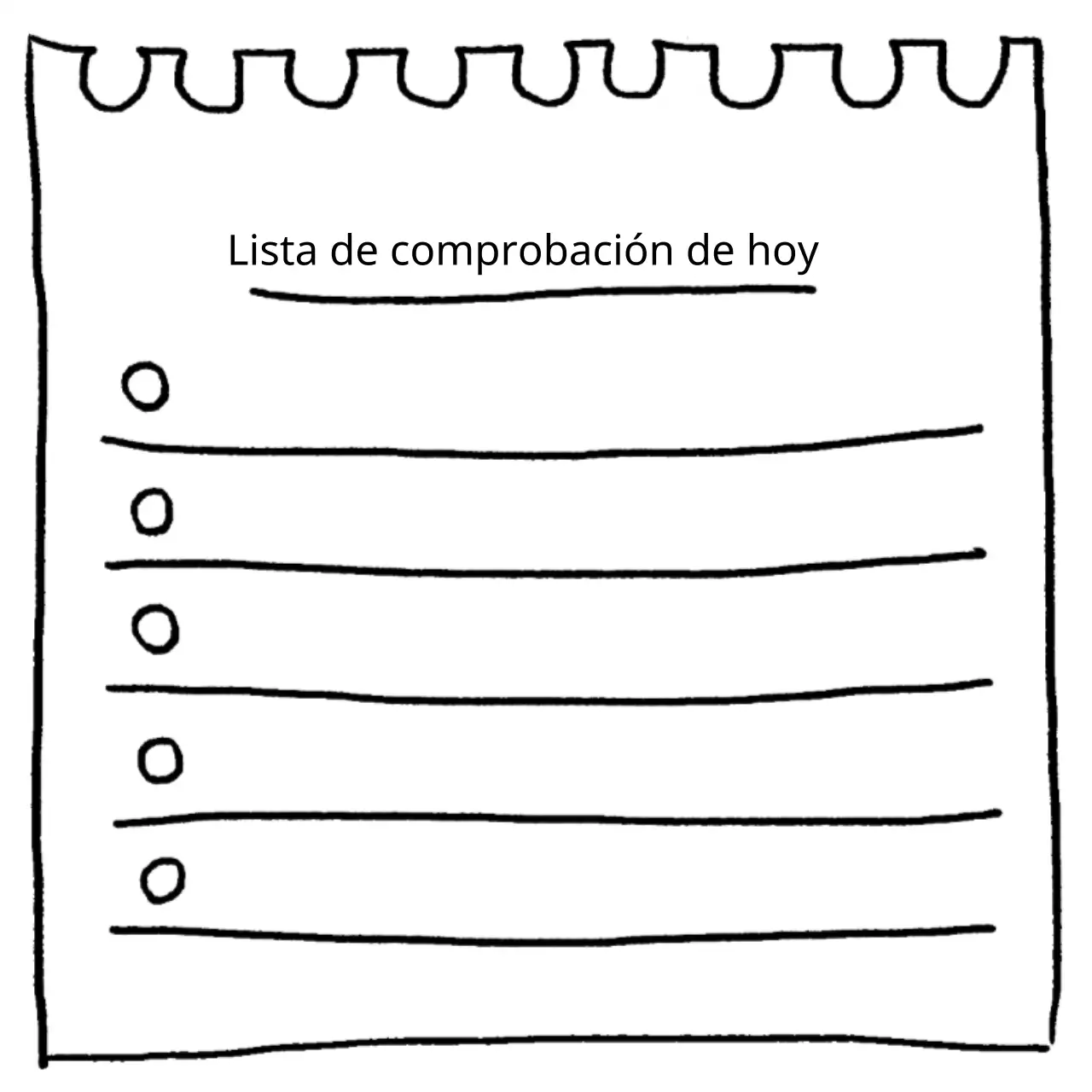 Lista de comprobación de Cute Today