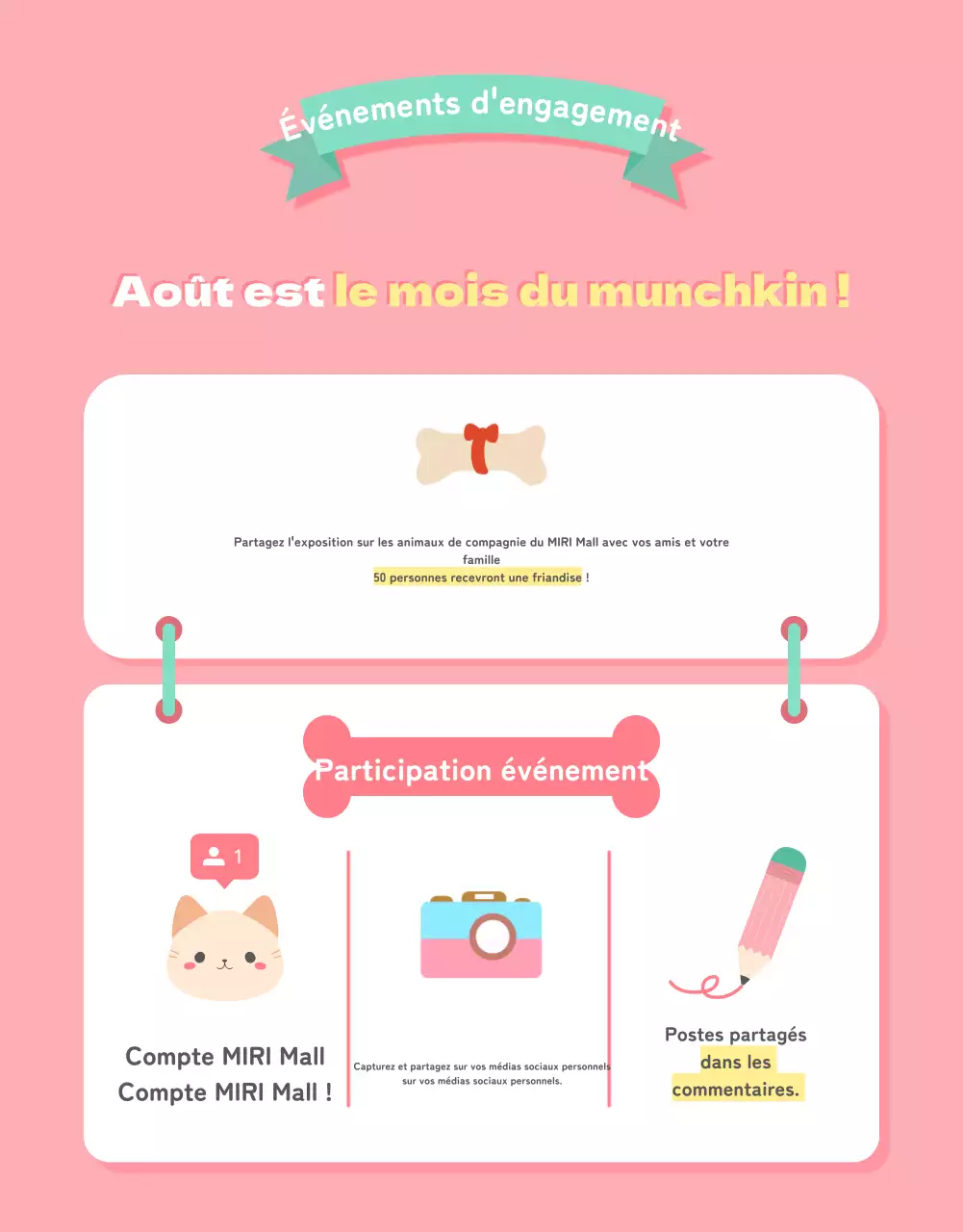 Une collection d'articles mignons pour animaux de compagnie en rose