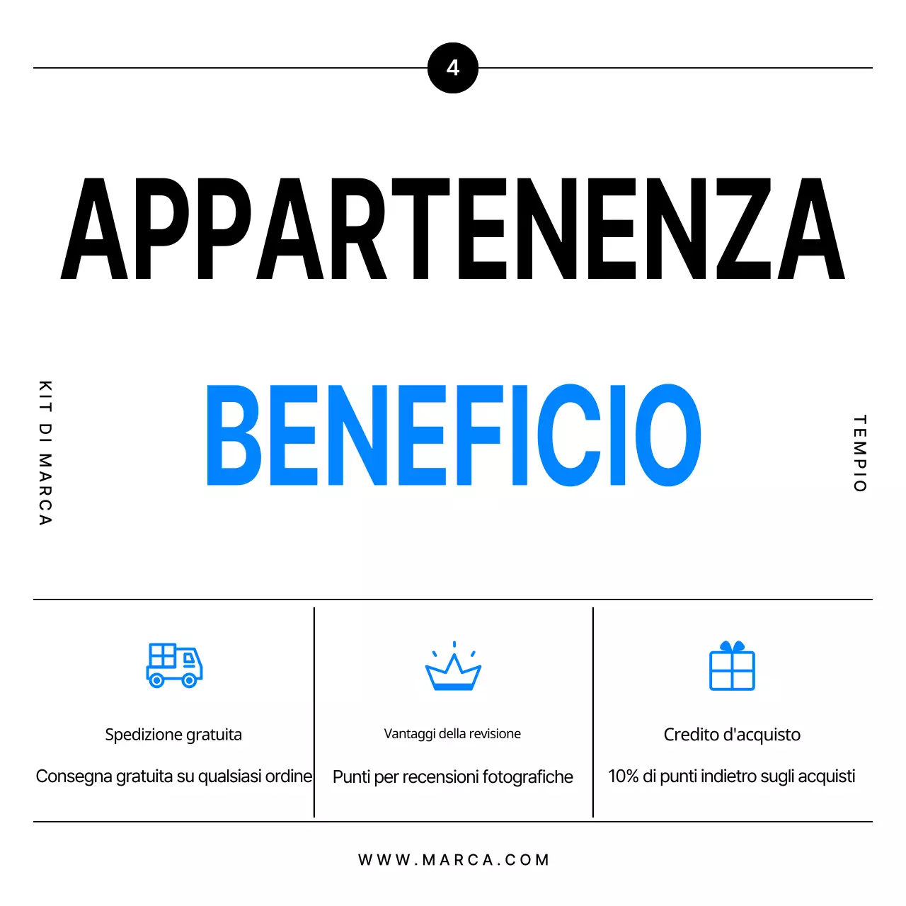 Promuovere un marchio moderno in nero e blu