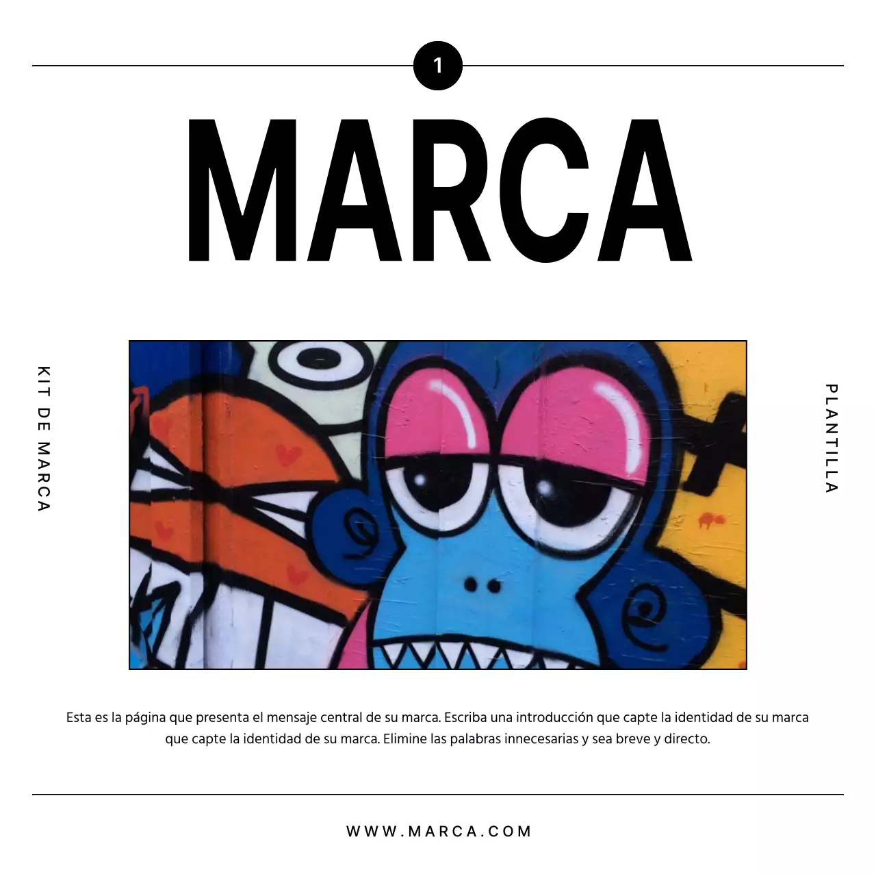 Promueva una marca moderna en negro y azul