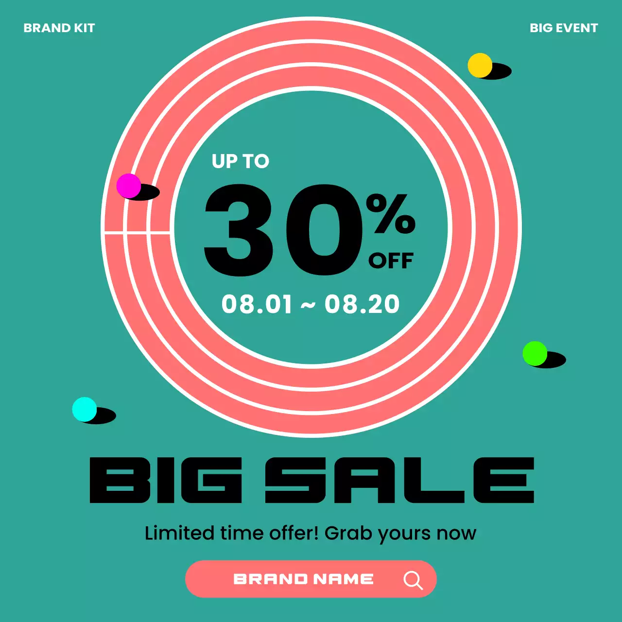 Teal Modern Brand Promotion Instagram Carousel