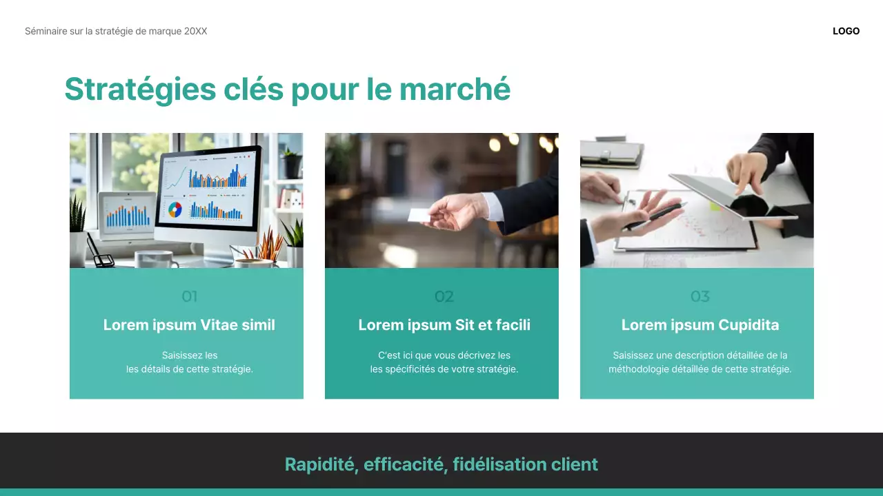 Une présentation de partage d'étude de cas de marque moderne en vert et blanc