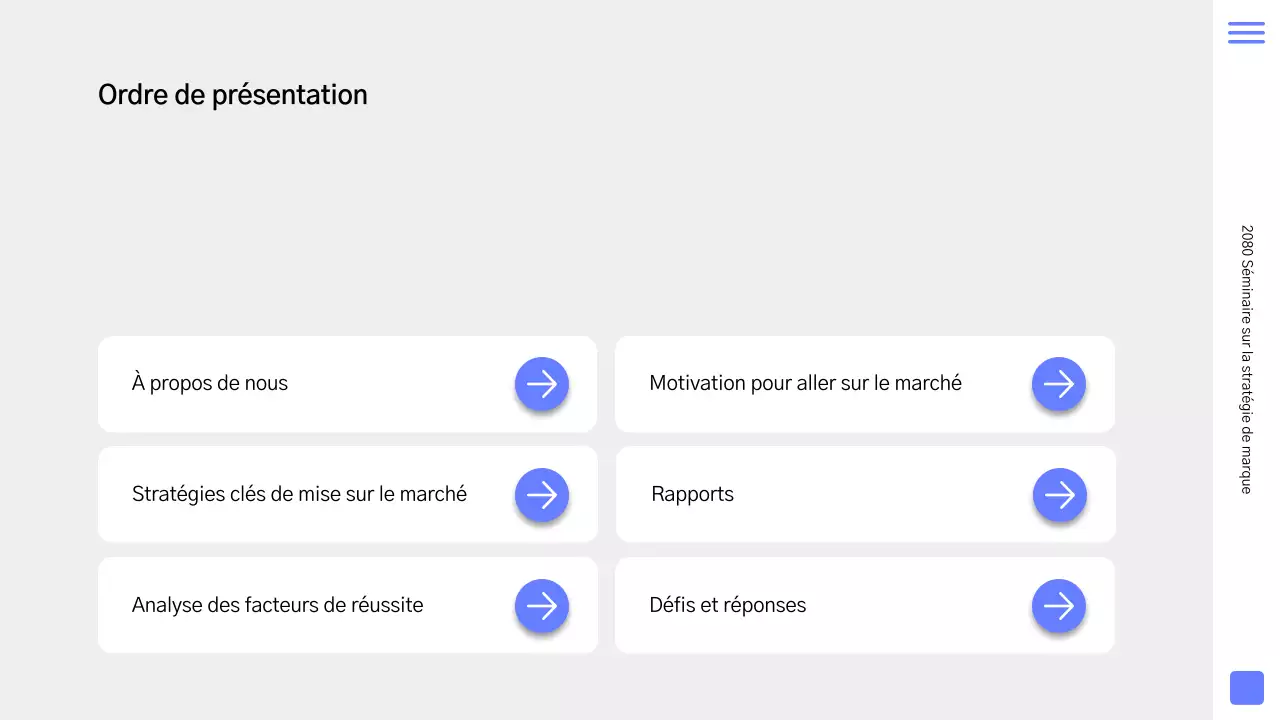 Une stratégie de marque simple en bleu et gris
