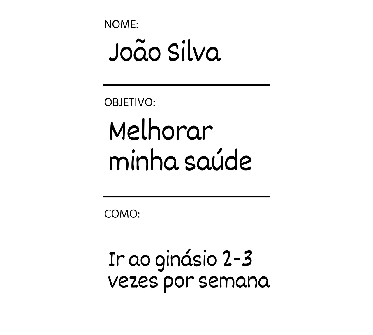 Um plano de melhoria da saúde com um layout limpo