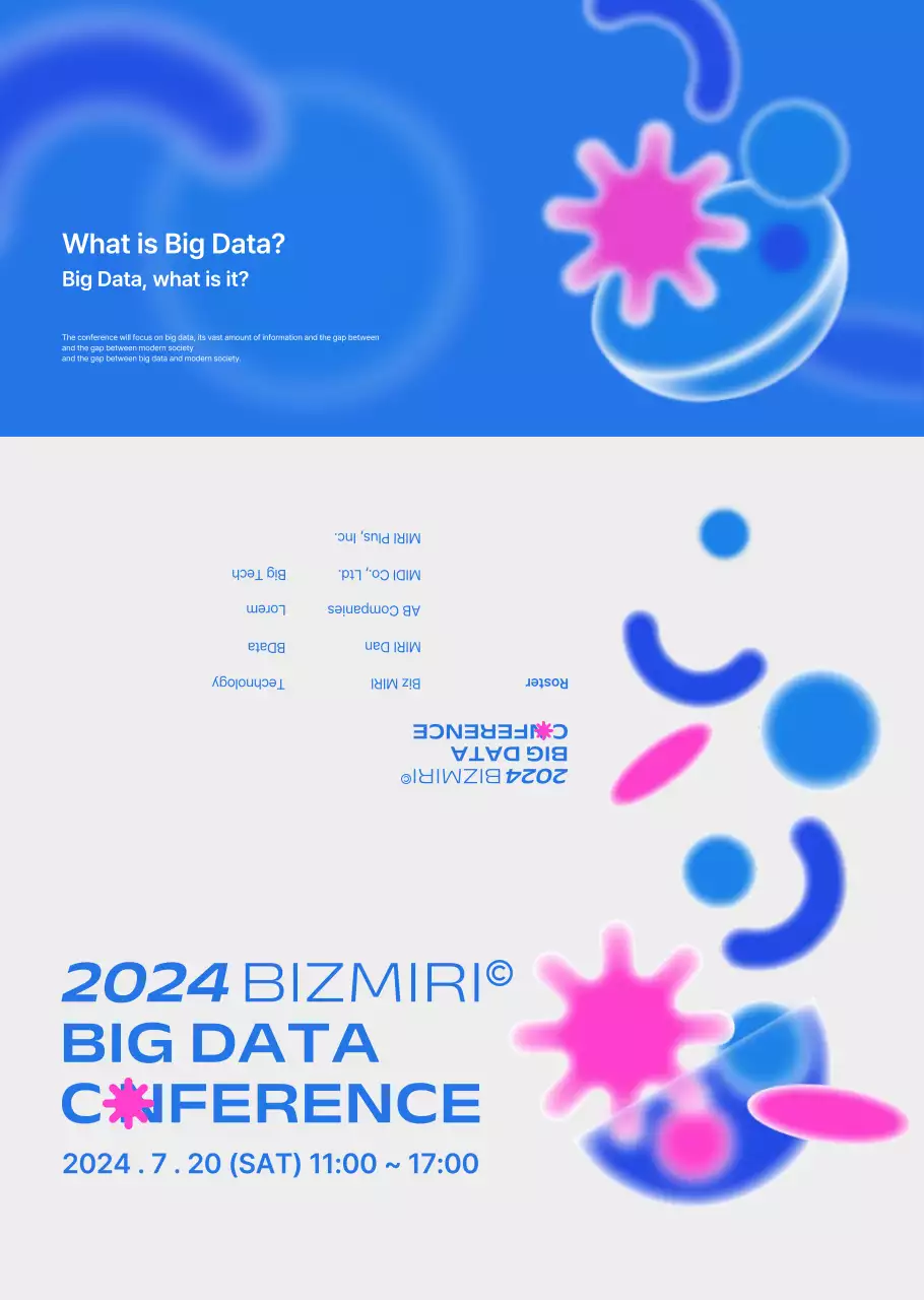 Panduan untuk konferensi perusahaan yang trendi dengan warna biru dan abu-abu