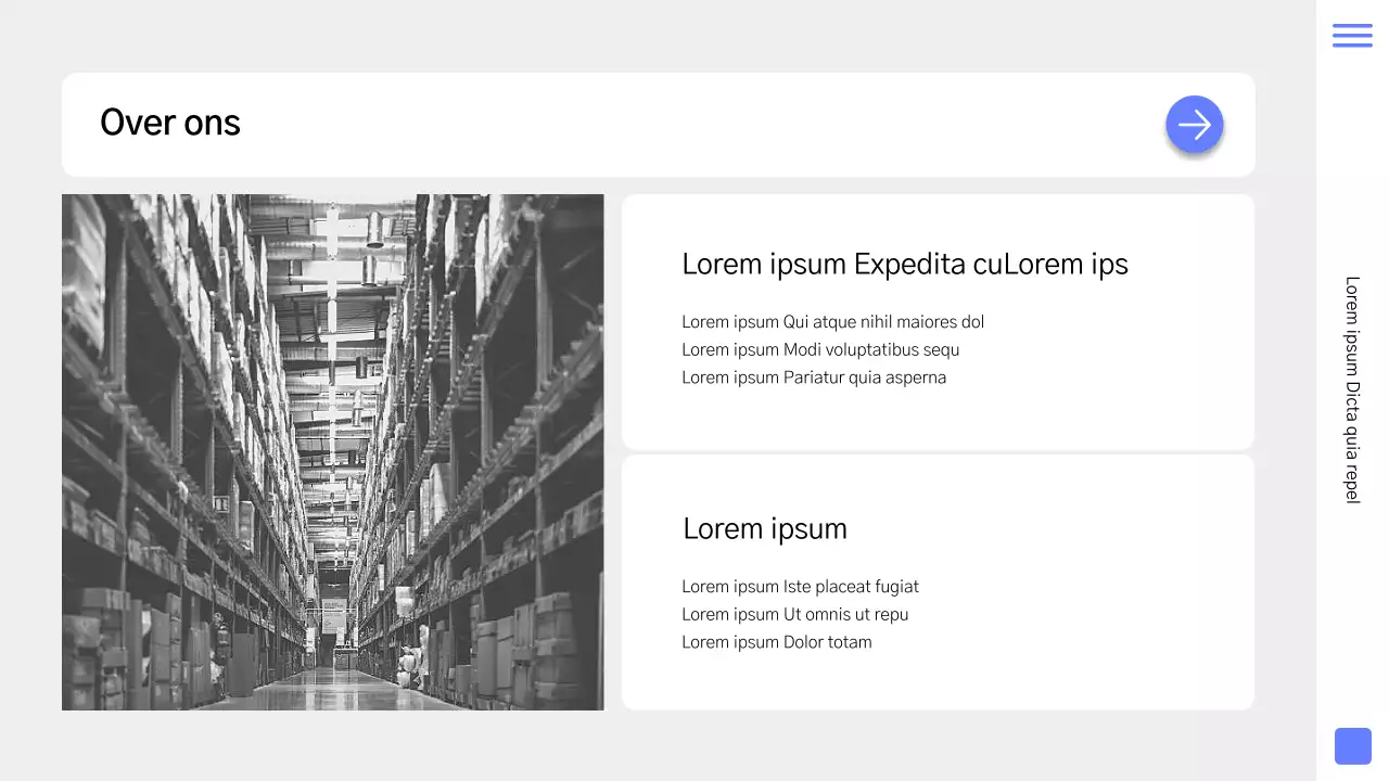 Een eenvoudige merkstrategie in blauw en grijs