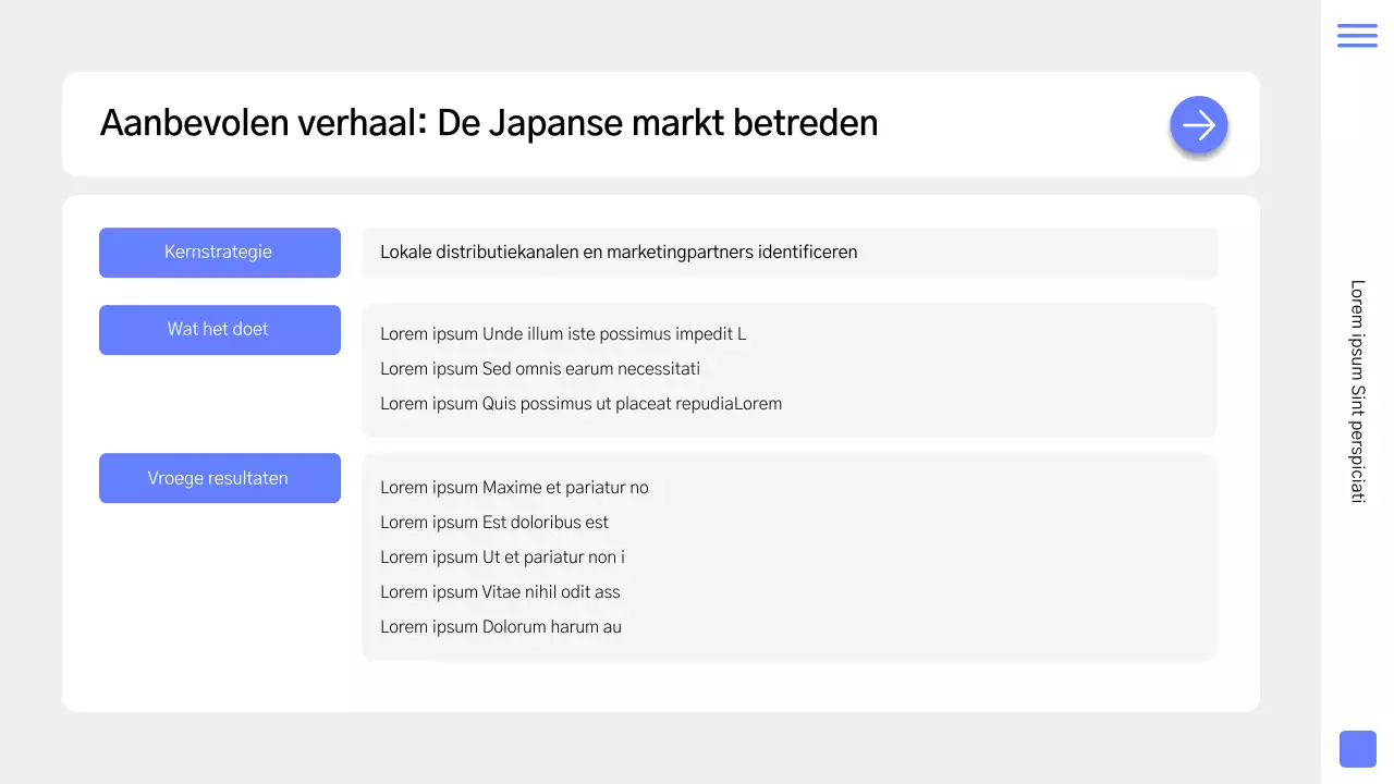 Een eenvoudige merkstrategie in blauw en grijs