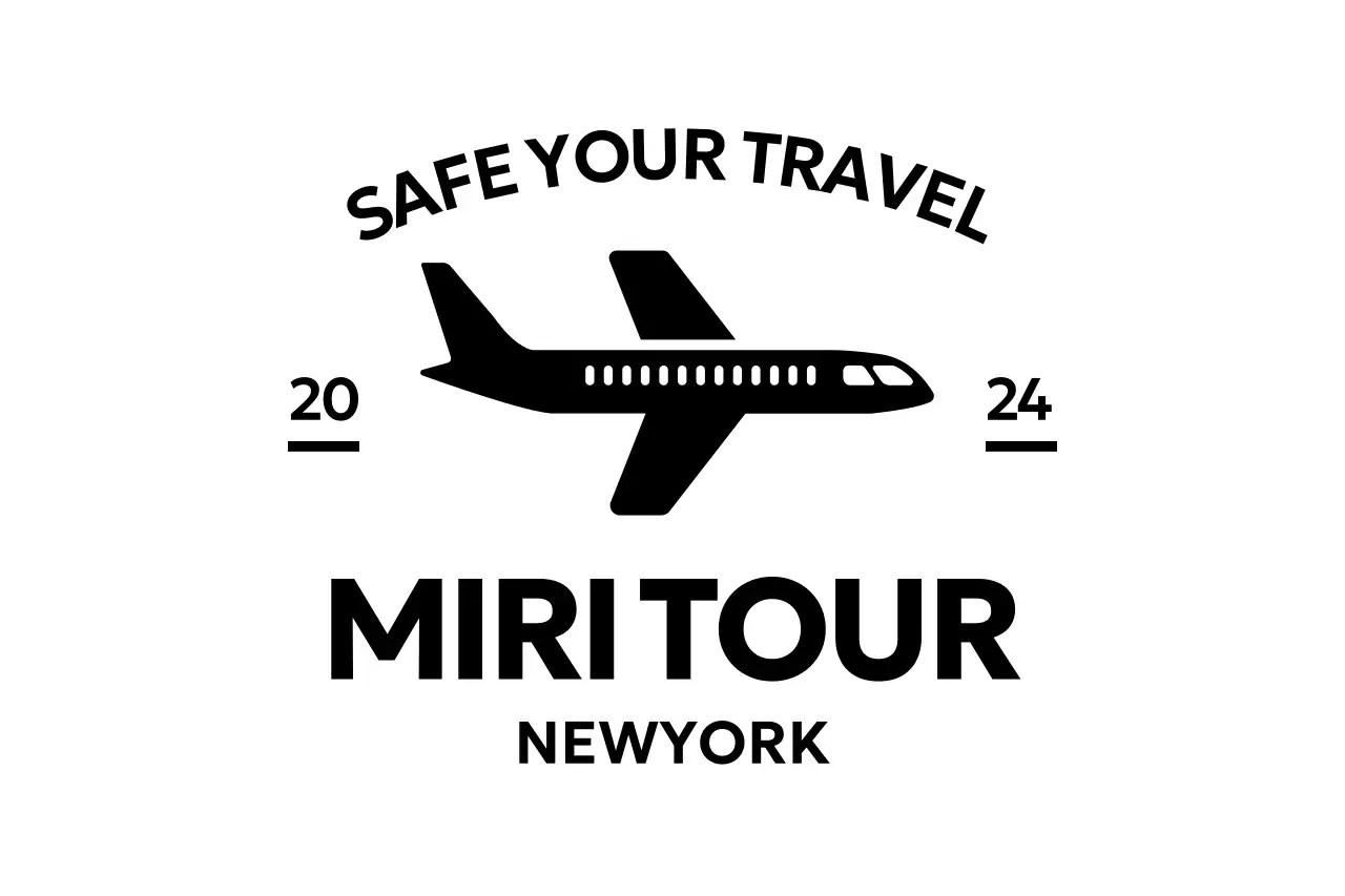 飛行機のある旅行のプロモーションロゴ