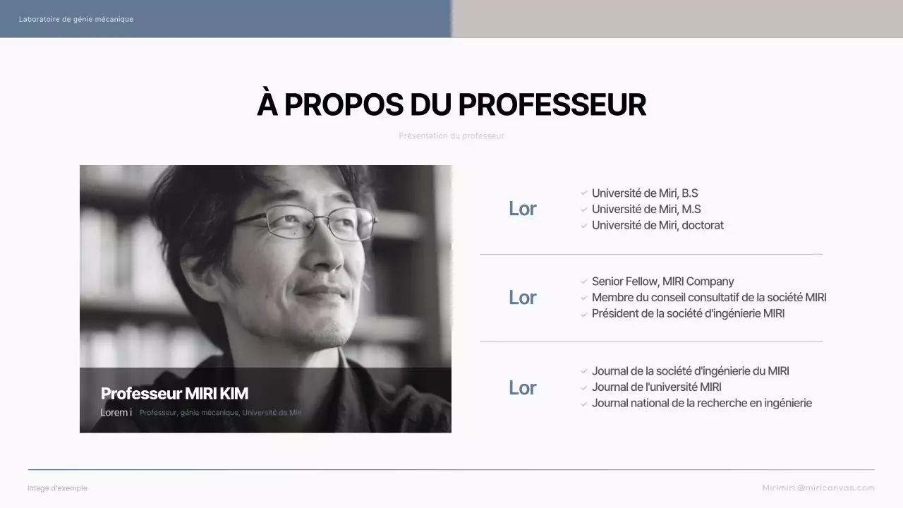 Une simple introduction bleue et beige aux laboratoires d'études supérieures