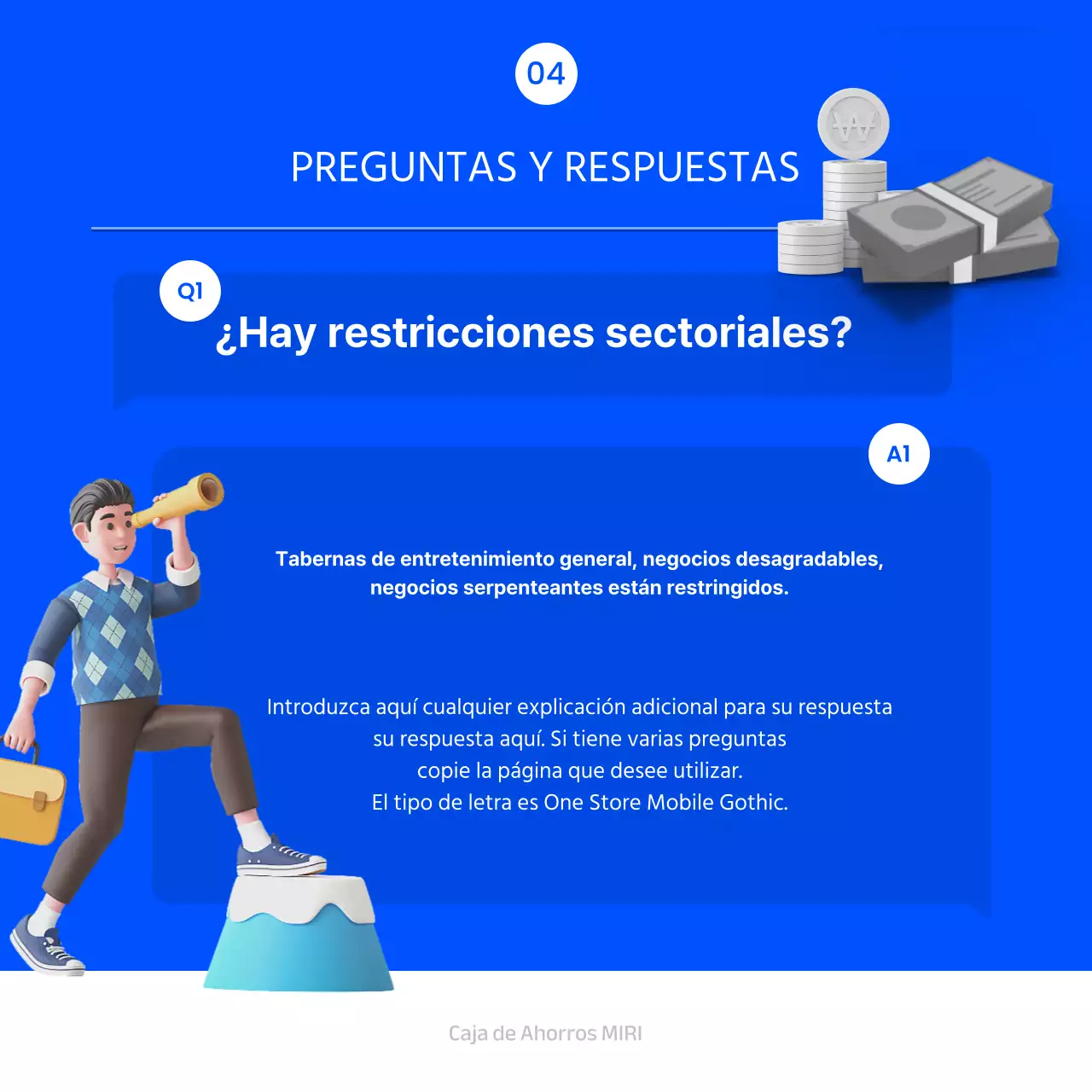 Préstamos a bajo interés con toques de azul y blanco