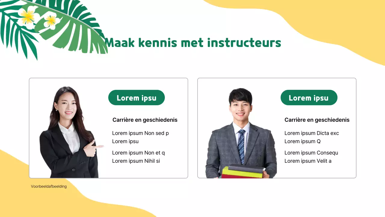 De gele en groene schoolvakantiespecials promoten