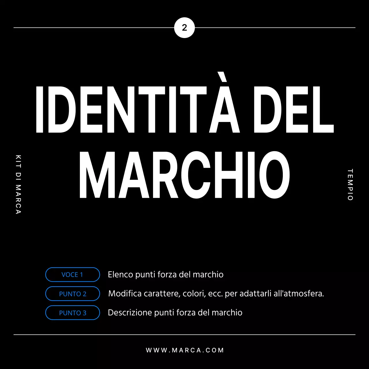 Promuovere un marchio moderno in nero e blu